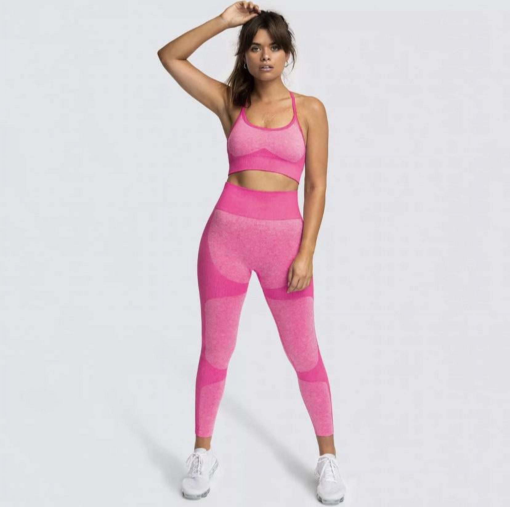 Women’s Athletic Two Piece Set Leggings And Top Yoga Workout Active Wear
