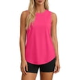 thumbnail image 1 of Women's Athletic Yoga Tank Tops Round Neck Loose Fit, Sleeveless Workout Shirts Performance Activewear Solid Summer Running Tops with Curved Hem Exercise 2026, 1 of 9