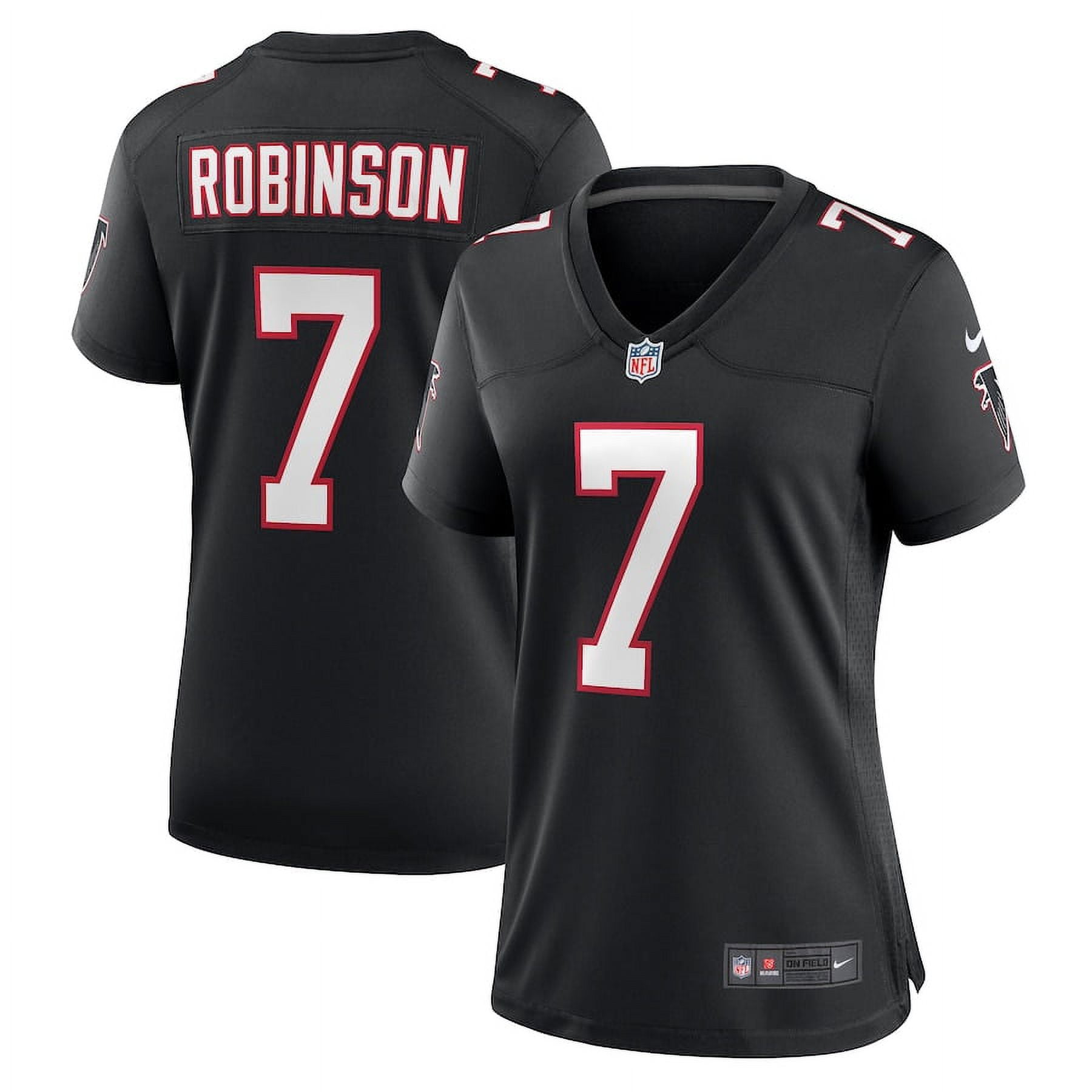 Women's Atlanta_Falcons Bijan Robinson Black Alternate Game Tshirt