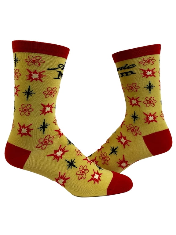 Women's Atomic Mom Socks Funny Nerdy Science Atoms Graphic Novelty Footwear