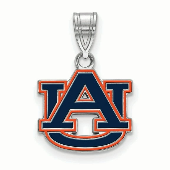 Women's Auburn Tigers Sterling Silver Small Enamel Pendant