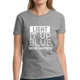 thumbnail image 1 of Women's Autism T-shirt Tops - Light It Up Blue Autism Awareness - Graphic Tee, 1 of 2