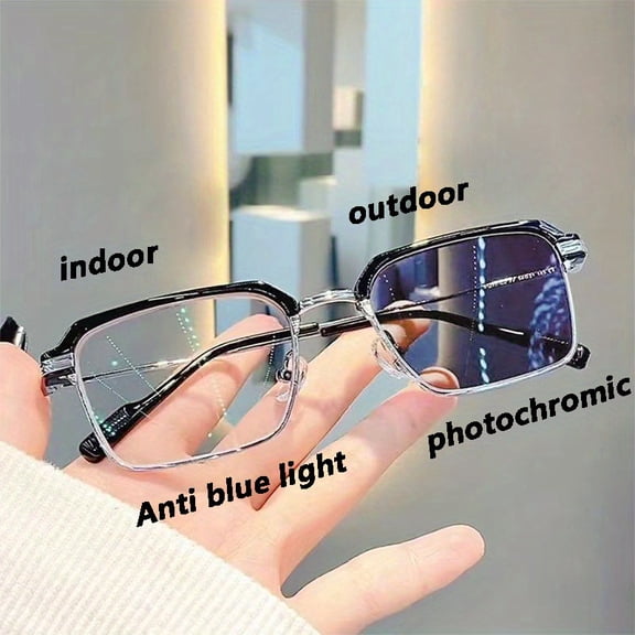 Women's Auto-Adjust Color-Changing Smart Glasses - Auto-Focus, Blue Light Blocking, Metal Frame, Work/Gaming/Reading