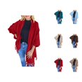 thumbnail image 1 of Women's Autumn And Winter Fashion Solid Color Knitted Fringed Cape Cardigan Coat Cardigan Sweaters for Women, 1 of 2