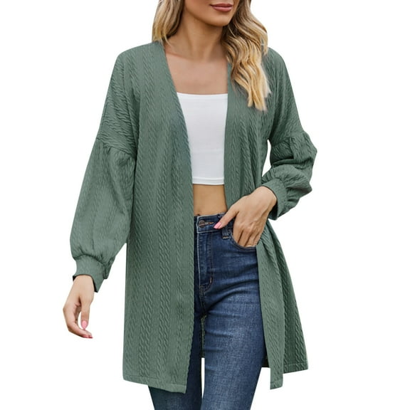 Women's Autumn And Winter Long Sleeved Solid Color Loose Cardigan Top Women's Knitted Coat
