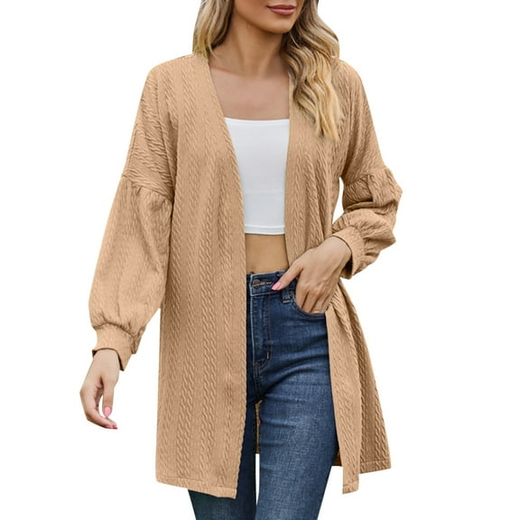Women's Autumn And Winter Long Sleeved Solid Color Loose Cardigan Top Women's Knitted Coat