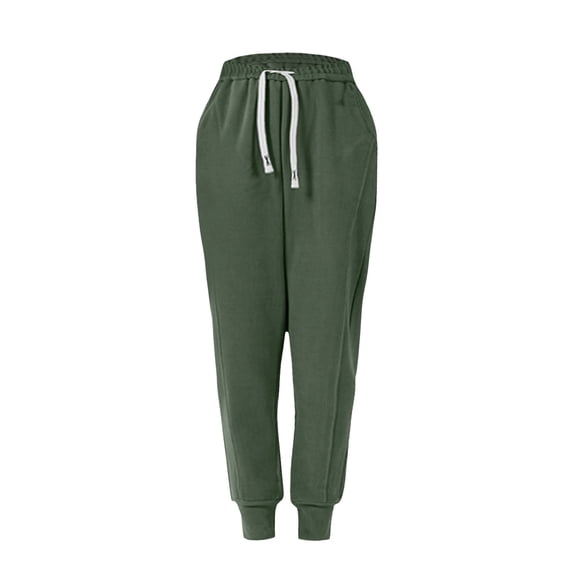 Women's Autumn And Winter Windproof Pants With Feet Closed High Waist Thickened Loose Casual Sports Sweatpants