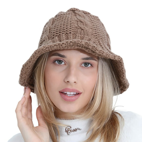 Women's Autumn And Winter Woolen Pot Hat Fashion And Cute Knitted Warm And Cold Fisherman Hat