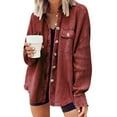 thumbnail image 1 of Women's Autumn Coat Casual Lapel Pocket Splicing Irregular Shirt Women Leggings Shirts Woman Legend Women Women S Athletic Shirts T Neck Tops for Women Womens Long Button up Shirts Silk Shirts Tie, 1 of 4