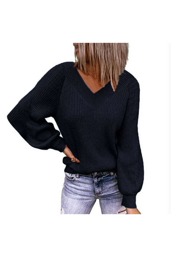 Women's Autumn New Casual Loose Solid Color Pullover Long-Sleeved Sweater Long Sweater Coat plus Size Crazy Girl Boyfriend Cardigan Long Cardigan Tan Toggle Coat Buttons Women Sweater Coat Fuzzy