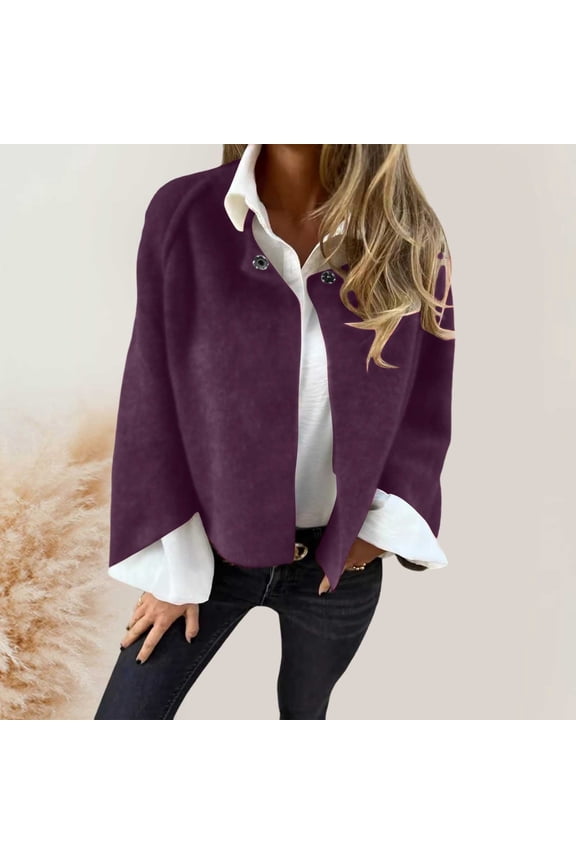 Women's Autumn And Winter Casual Loose Long Sleeved Button Solid Color Cardigan Jacket S Cardigan Open Front Knit Cardigans for Women Sweaters plus Size Hell Bunny plus Size Cardigan Stripe Sweater