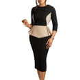 thumbnail image 1 of Women's Autumn/Winter Fashion Elegant Office Pencil Dress Bodycon Dress, 1 of 6