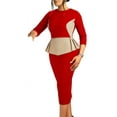 thumbnail image 1 of Women's Autumn/Winter Fashion Elegant Office Pencil Dress Bodycon Dress, 1 of 8