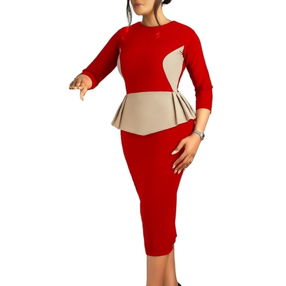 Women's Autumn/Winter Fashion Elegant Office Pencil Dress Bodycon Dress