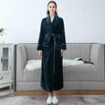 thumbnail image 1 of Women's Autumn And Winter Flannel Thickened Couple Bathrobe Extended Size Coral Velvet Nightgown Pajamas Thick Robes for Women plus Size Towel Dress for Women plus Womens Lightweight Robes Long plus, 1 of 2