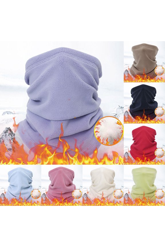 Women's Autumn Winter Fleece Elastic Neck Cover Outdoor Cold Proof Extended