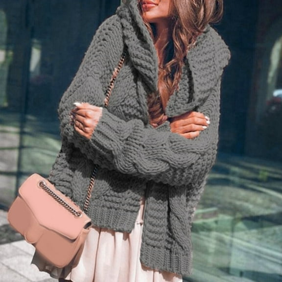 Women's Autumn And Winter Heavy Needle Sweater Women's Thickened Fashion Loose Cardigan Coat Long Jacket Women Dress Coats Cardigan for Women Open Front Long Sleeve Casual Fall Lightweight Cardigans