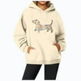 thumbnail image 1 of Women's Autumn Winter Hoodie Letter Print Long Sleeve Sweatshirt Casual Pullover Sporty Comfortable Top, 1 of 1