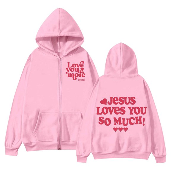 Women's Autumn Winter Letter Print Hooded Jacket with Zipper Pockets and Drawstring for Casual Outerwear Comfort