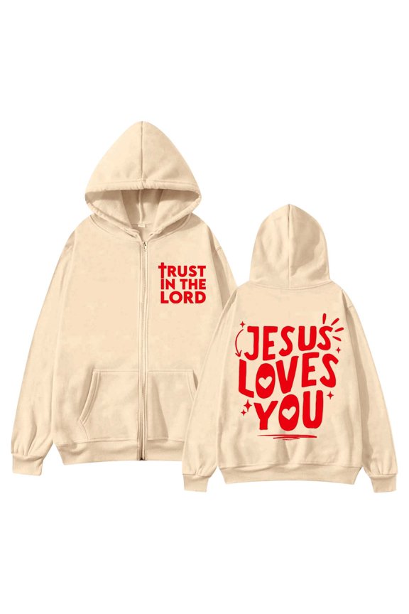 Women's Autumn And Winter Letter Printed Zipper Pocket Drawstring Long Sleeved Hooded Jacket Fitted Fall Jackets Women A Line Zip Jacket Women Pullover Jacket Er Tech Jacket Womens Anorak Jacket