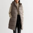 thumbnail image 1 of Women's Autumn And Winter Long Down Vest Vest Jacket plus Size Winter Coats for Women 3x Light down Coats for Women plus Size down Coats for Women Women Winter Coats Womens Outerwear Jackets & Coats, 1 of 5