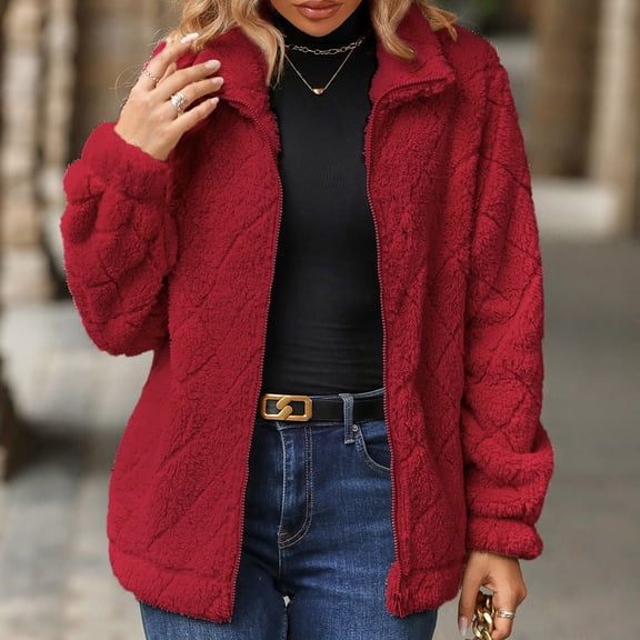 Women's Autumn And Winter New Long Sleeve Cardigan Zipper Coat Sweaters with Zipper for Women Winter Jacket Women Casual Wrap Jacket Sweater Jacket Womens Ladies Jackets Leather Jacket Women under 30