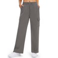 thumbnail image 1 of Women's Autumn And Winter Solid Color Drawstring Pocket Straight Leg Wide Leg Casual Sweatpants Womens plus Size Casual Pants Suits for Wedding Loose Fitting Pants for Women Casual Womens Casual, 1 of 6