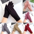 thumbnail image 1 of Women's Autumn Winter Thin Touchscreen Gloves Cycling Drive Elegant Letter Windproof, 1 of 5