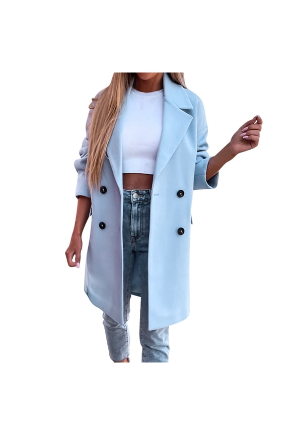 Women's Autumn Winter Trench Style Jacket Casual Fashion Outerwear Coat for Ladies Daily Wear