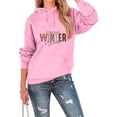 thumbnail image 1 of Women's Autumn And Winter Trend Hoodie Letter Print Hoodie Sports Long Sleeved Hoodie Top Women Oversized Hoodie Women Zip Hoodie Sleeve Hoodie Zipper Hoodies Women Long L Woman's Hoodie plus Size, 1 of 4