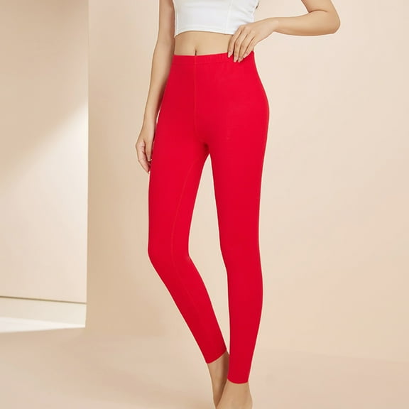 Women's Autumn And Winter Warm Leggings Solid Color Slim Wool Pants Line Pants Thermal Pants Long Women Mens Wool Thermal Underwear Set Women Thermal Leggings Long Underwear for Men Cold Weather