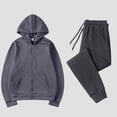 thumbnail image 1 of Women's Autumn And Winter Zipper Sweater Hoodie Pants Two Piece Sportswear Solid Color Hoodie Suit Two Piece Pants Suits Women Tuxedo Suit Snow Pant Women Women's Snow Bib Woman Suit Jumpsuit Party, 1 of 3