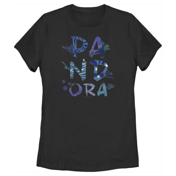 Women's Avatar Pandora Flora and Fauna Logo  Graphic Tee Black X Large