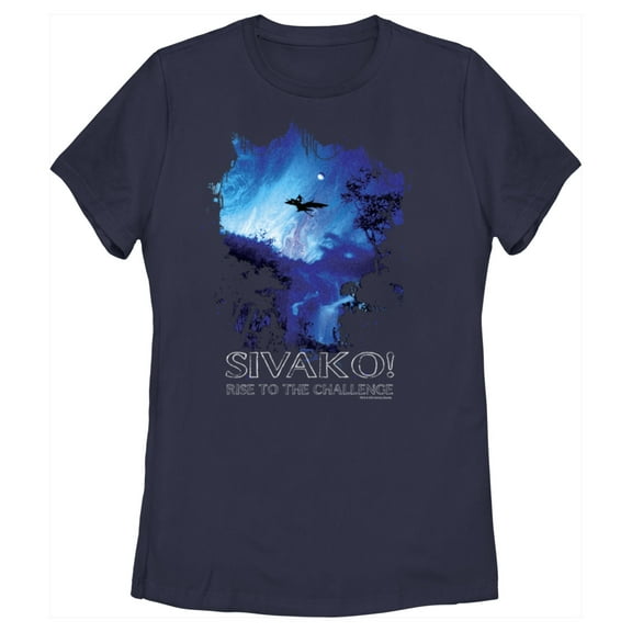 Women's Avatar Sivako! Rise to the Challenge  Graphic Tee Navy Blue Medium