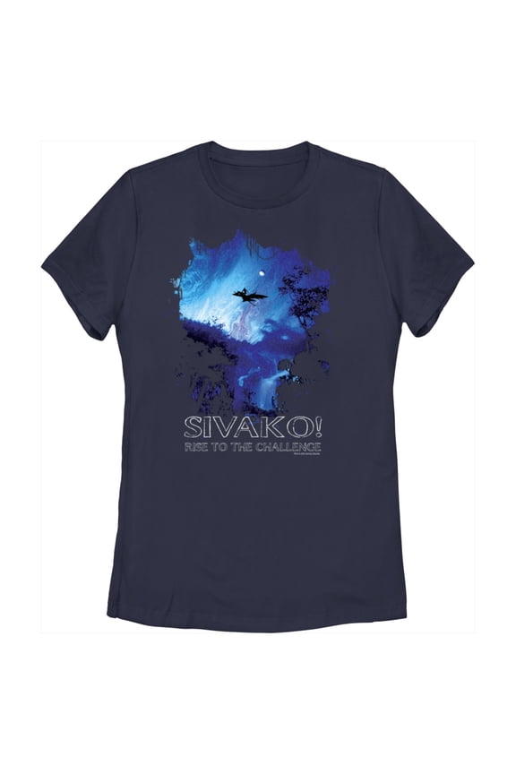 Women's Avatar Sivako! Rise to the Challenge  Graphic Tee Navy Blue Medium