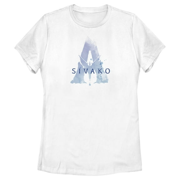 Women's Avatar Sivako Watercolor A Logo  Graphic Tee White Small