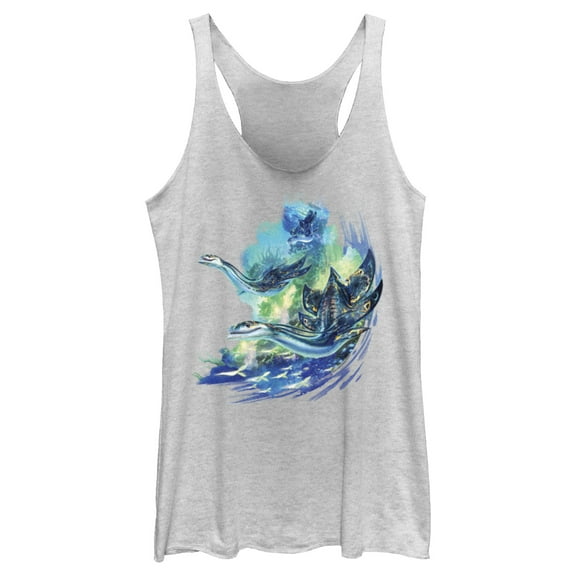 Women's Avatar: The Way of Water Ilus Portrait  Racerback Tank Top White Heather Large