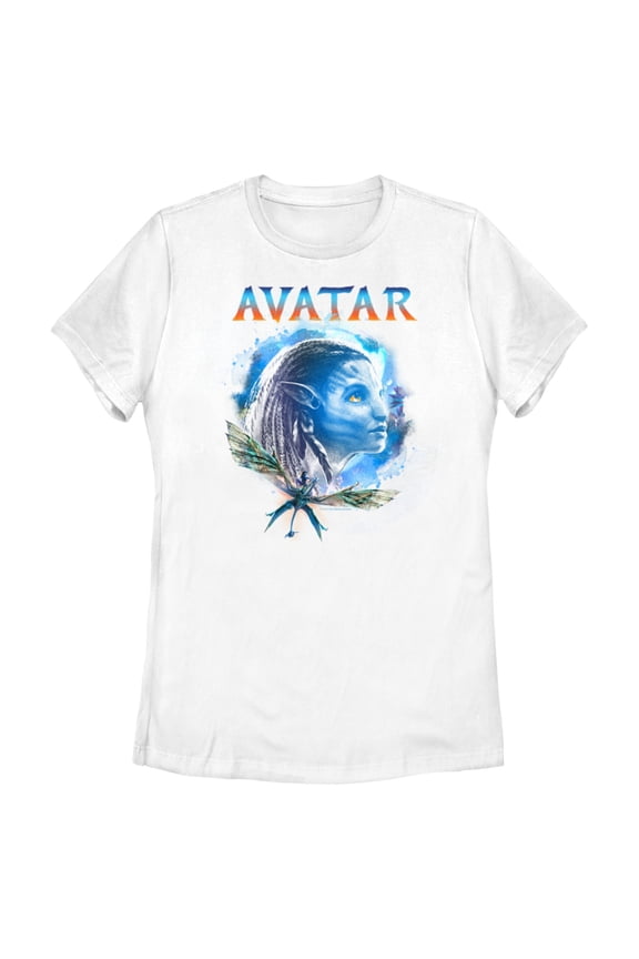 Women's Avatar: The Way of Water Neytiri Portrait Graphic Tee White 2X Large