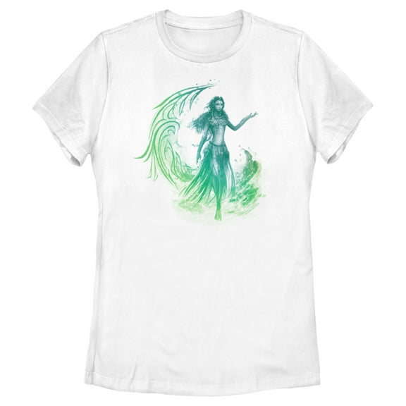 Women's Avatar: The Way of Water Neytiri Watercolor  Graphic Tee White X Large