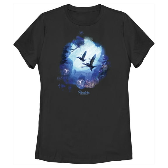 Women's Avatar: The Way of Water Pandora Flying Logo  Graphic Tee Black Small