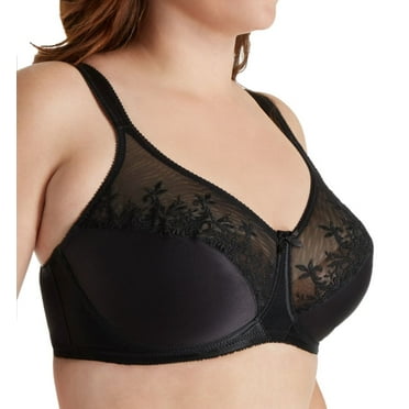 Women's Aviana 2456 Underwire Embroidered Bra (Black 36DDD)