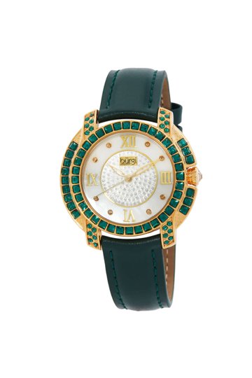 BURGI BUR095YG Gold-Tone Brass Mother of Pearl Dial Diamond Ladies Watch- $595 BURGI BUR095YG Gold-Tone Brass Mother of Pearl Dial Diamond  main image 3