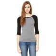 thumbnail image 1 of Women's Baby Rib 3/4 Sleeve Contrast Raglan T-Shirt, 1 of 3