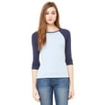 thumbnail image 1 of Women's Baby Rib 3/4 Sleeve Contrast Raglan T-Shirt, 1 of 3