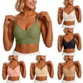 thumbnail image 1 of Women's Back Bra, Racerback Bra, Daily Pullover Bra, Wireless Seamless Bra, Soft Comfort Bra, Supportive Smoothing Bra, Women's Everyday Underwear for Daily Wear | TruBelle,Coffee L, 1 of 8