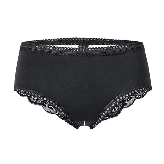 Women's Back Cutout Underpants Hot Patterned Low Rise Briefs Sexy Underwear