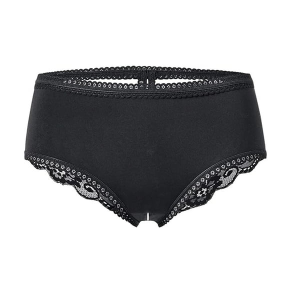 Women's Back Cutout Underpants Hot Patterned Low Rise Briefs Sexy Underwear