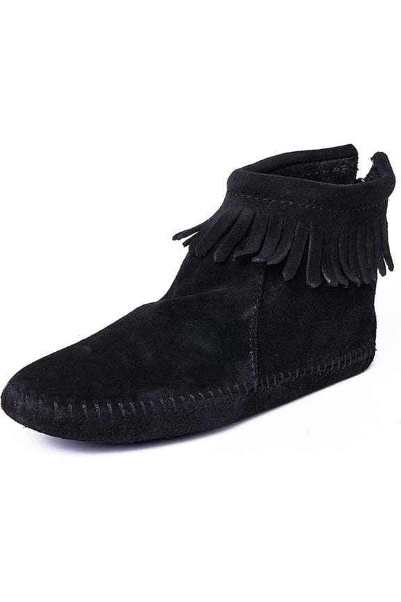 Women's Back Zipper Bootie,Soft Leather Sole Black,7 M US
