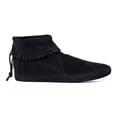 thumbnail image 1 of Minnetonka Women's Back Zipper Bootie,Soft Leather Sole Black,8.5 M US, 1 of 4