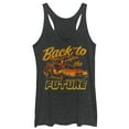 thumbnail image 1 of Women's Back to the Future DeLorean Schematic Print Racerback Tank Top Black Heather X Small, 1 of 3